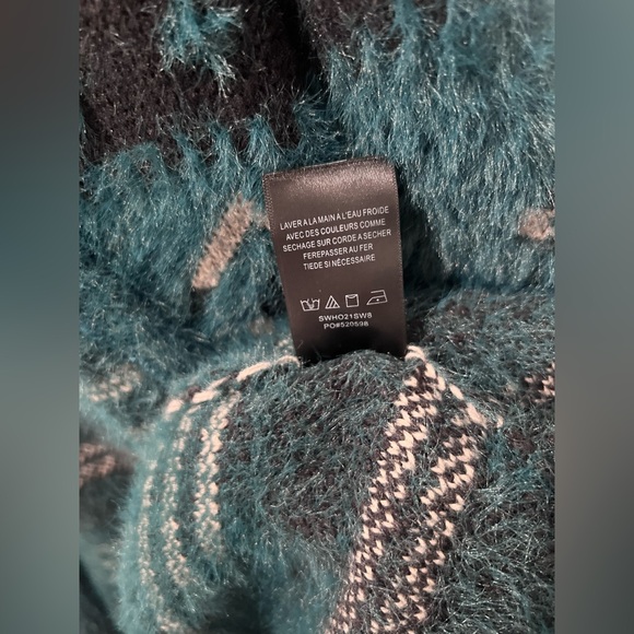 SHYANNE Plush Teal, Black, Cream Women’s Aztec Tribal Boho Duster Cardigan - Picture 6 of 10